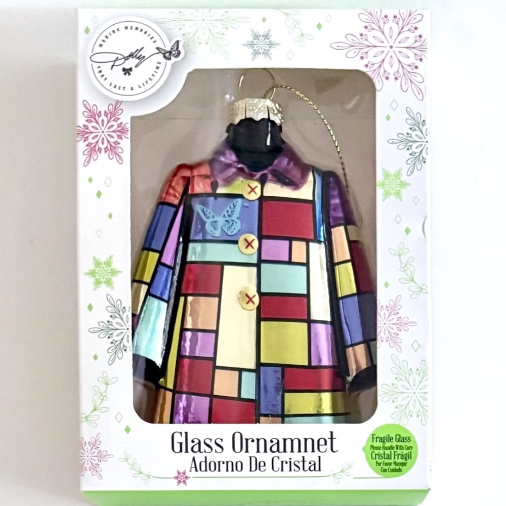 Dolly Parton RUZ Coat of Many Colors Patchwork Jacket Christmas Ornament 2025